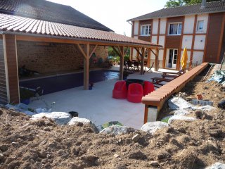 Construction d'un prau et piscine